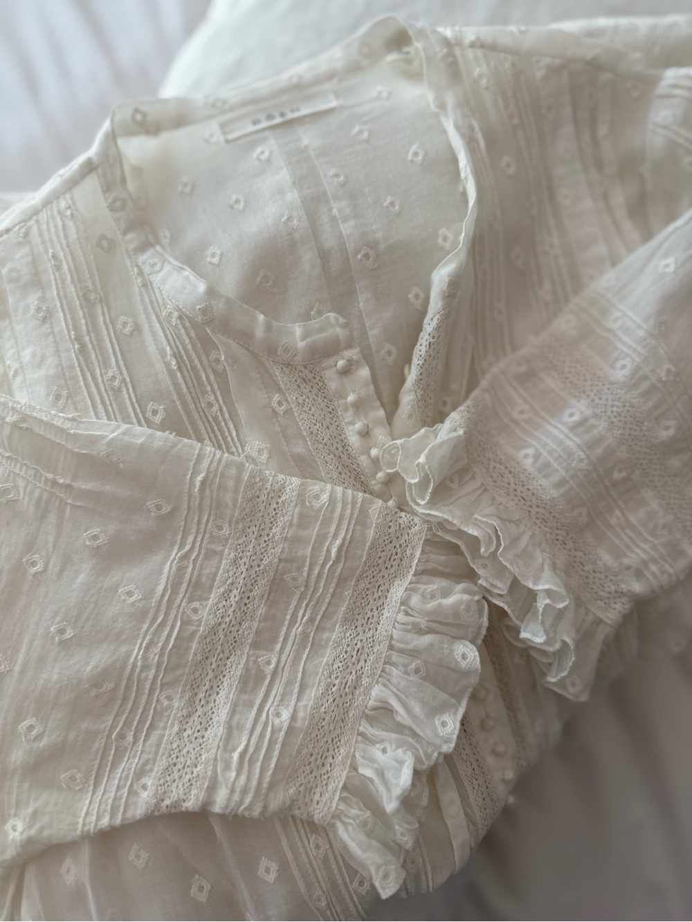 Doen Small Primrose Dress in Salt with included Doen Slip